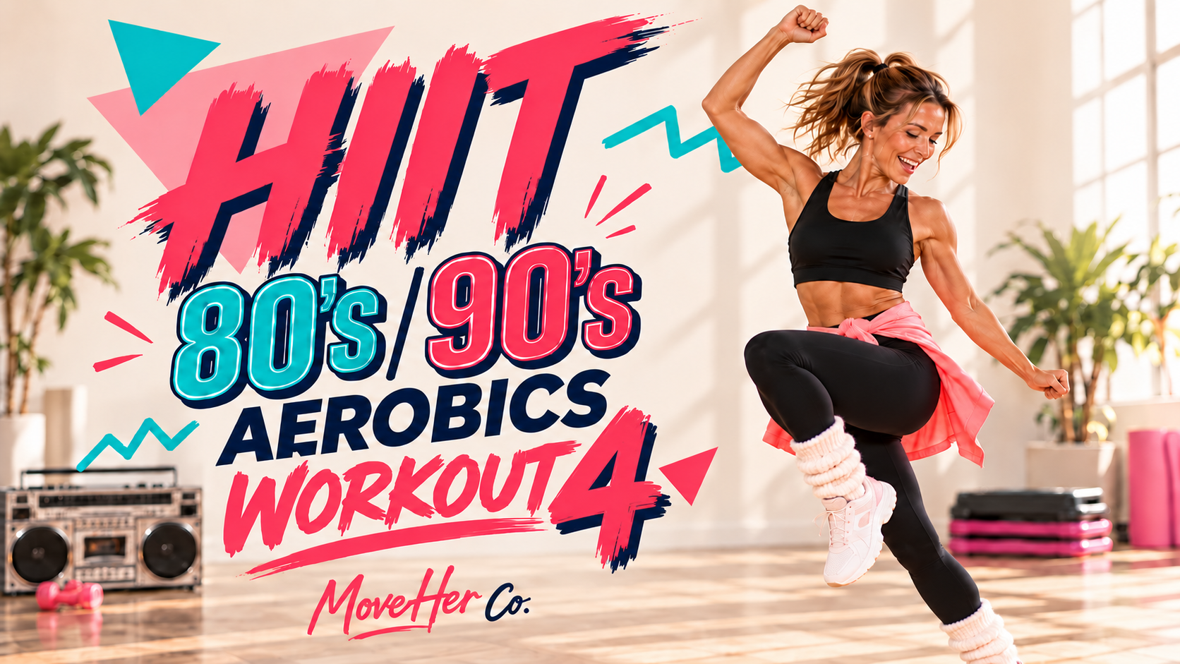 HIIT 80s/90s Aerobics Workout | Full Body Cardio 4